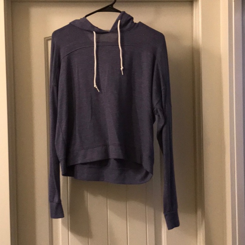 Blue jacket with hood